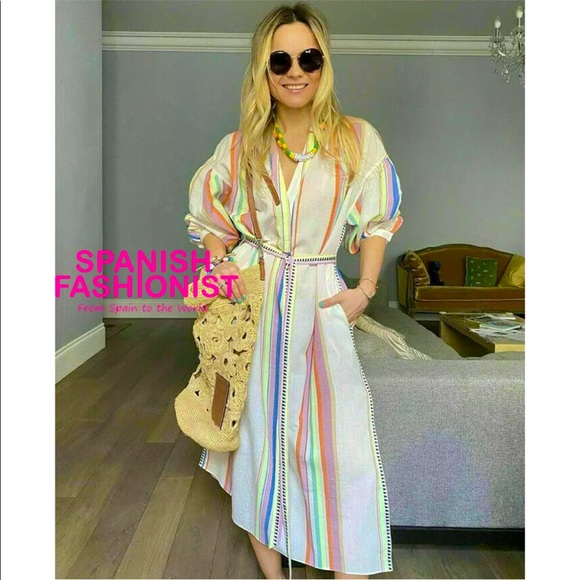 Lemlem X H&M  Midi length Kaftan Dress - Picture 3 of 16